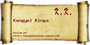 Kengyel Kinga névjegykártya